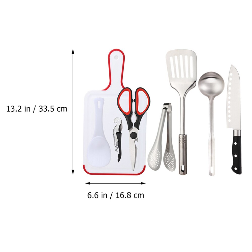 9 Stks/set Camping Keuken Gebruiksvoorwerp Kit Keukengerei Koken Gadgets Gereedschap