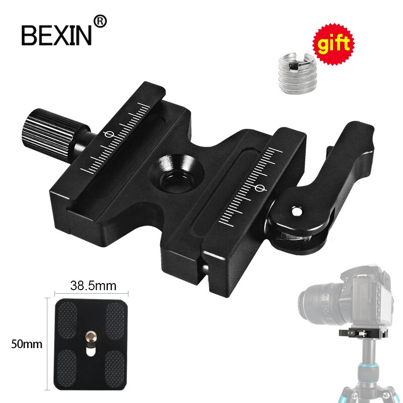 Dubbele Lock Camera Quick Release Clamp Camera Klem Aluminium Statief Adapter Quick Mount Accessoires Voor De Dslr Camera