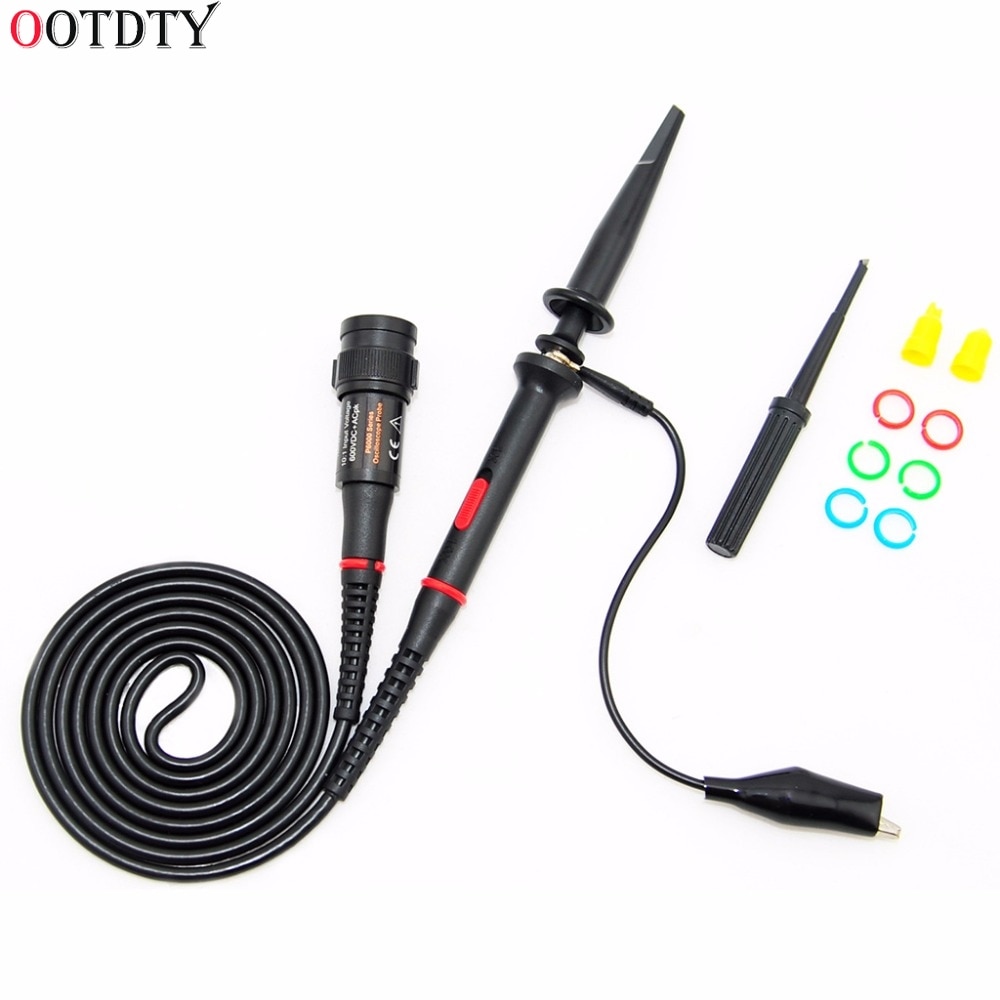 Sonda de osciloscopio de alta precisión, pinza de prueba de cocodrilo con sondas de frecuencia de atenuación ajustable, 1x10 P2200 200MHz