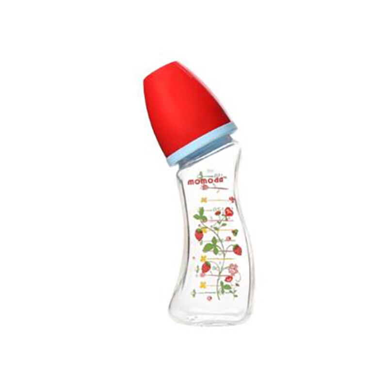 Amningsflaska för småbarn amningsflaska glas för barn nyfödda amningsflaska 150ml 240ml för babyvård: Yon 005- röd -150ml