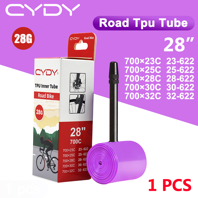28g cydy bicicleta de estrada tpu tubo interno 700x23c 25c 26c 27c 28c 30c 32c pneus da bicicleta câmera pneu 700c pneu aro válvula francesa: Marfim / 60 milímetros