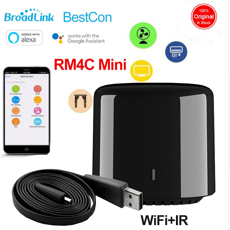 Broadlink Bestcon RM4C Mini Wifi Ir Universele Afstandsbediening Smart Home Afstandsbediening Via Broadlink App Werkt Met Alexa Google Thuis