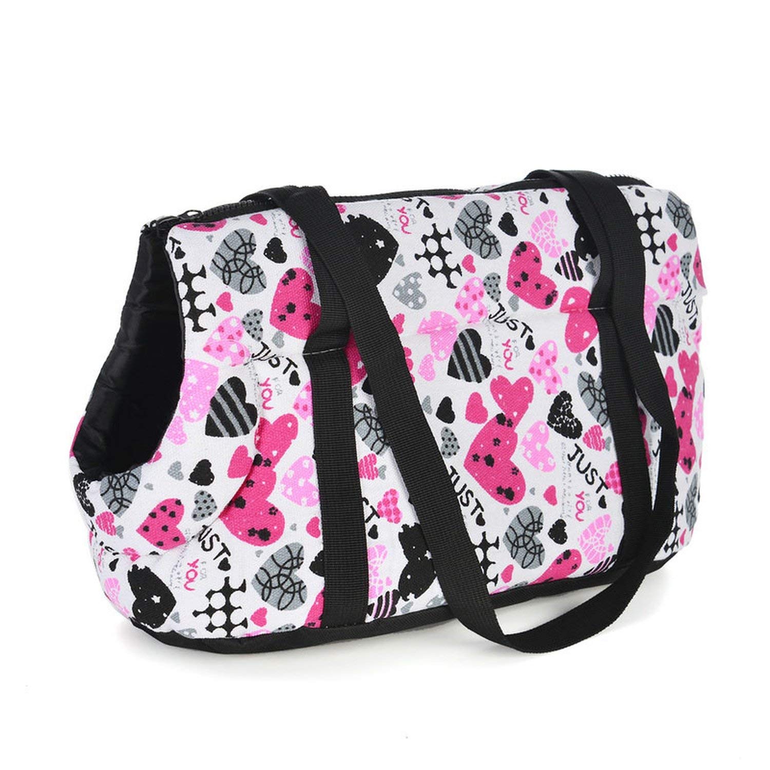 Lemmikkikissa kantolaukku mukava pehmeä pentu koira kissat reppu olkalaukut ulkoilu lemmikit reppu laukku pienille koirille chihuahua mopsi: Sydän ilman turkkia / L 55 x 26 x 27cm