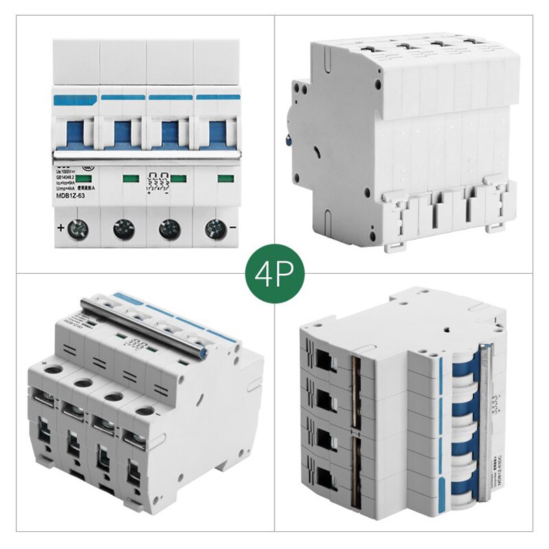 Solar DC Air Circuit Breaker 1P 2P 3P 4P Atmosphere Switch Defence Tripping Operation for solar energy system: 4P 63A