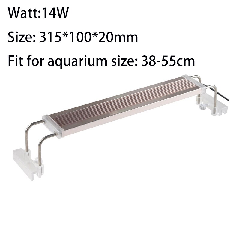 Aluminum Alloy LED Grow Light For Terrarium Aquarium Reptile Fish Chameleon 12W 14W 18W 24W: 14W