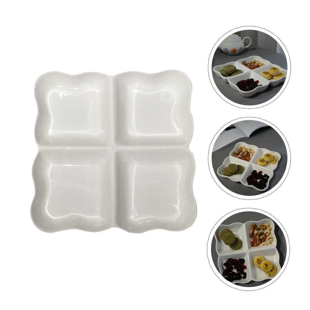 Ceramic Fruit Tray Snack Plate Food Serving Plate Ceramic Dried Fruit Tray