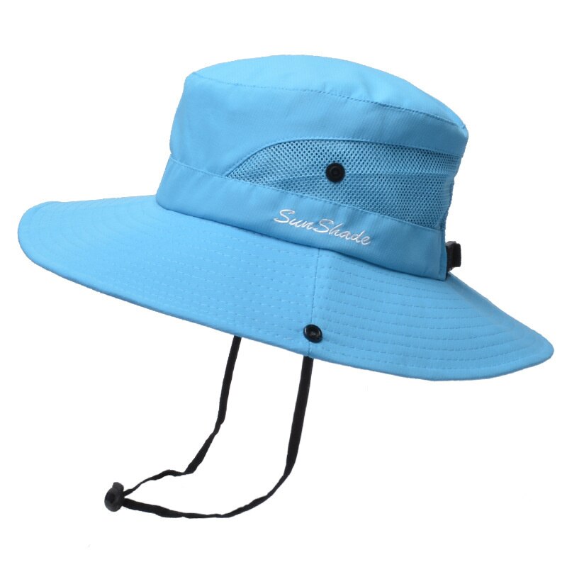 2022 semplice UPF 50 cappello da sole secchio estate uomo donna pesca cappello Boonie protezione solare UV lungo ampio tesa larga Bob escursionismo all&#39;aperto: 11