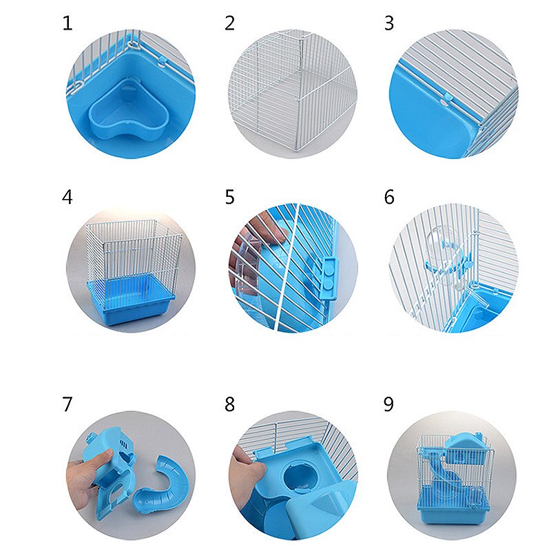 Pet Cage Hamster Cage Hamster House Double Layer House for Hamster Pet 1PC