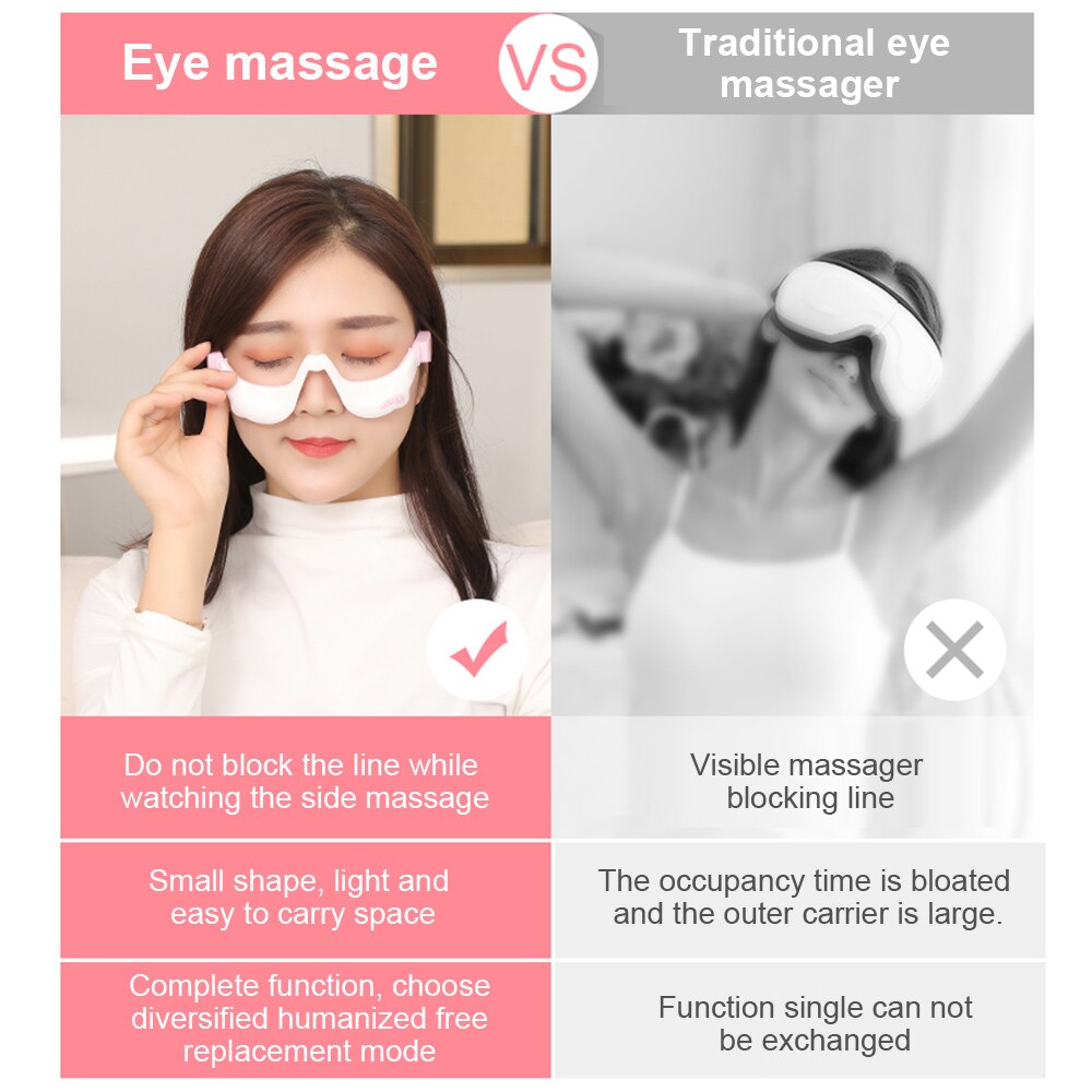 Gafas de masaje de ojos eléctrico 3D, EMS, importador Facial, vibración, masaje iónico, eliminación de arrugas antienvejecimiento, bolsa para ojos, ojeras