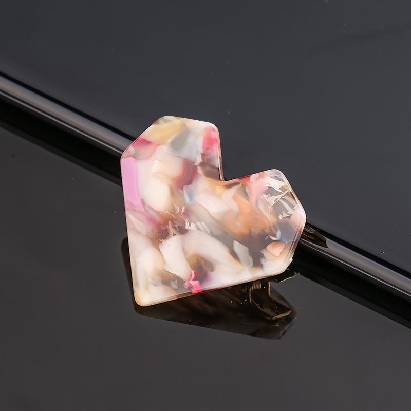 Acrylic Heart Shape Hair Clips for Women Girls Hairpins Shiny lovely Shell Hairgrip Hair Accessories: NO 11