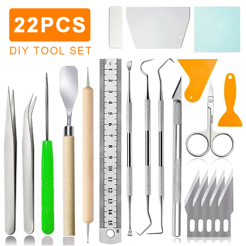 22pcs Cricut Scrapbooking Tools Set Craft Basic Supplies for Home School