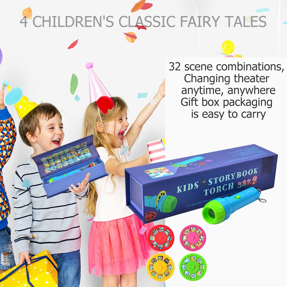 Mini Projector Zaklamp Fakkel Educatief Licht-Up Speelgoed Voor Kinderen Kids Brain-Training Speelgoed Mini Projector Zaklamp