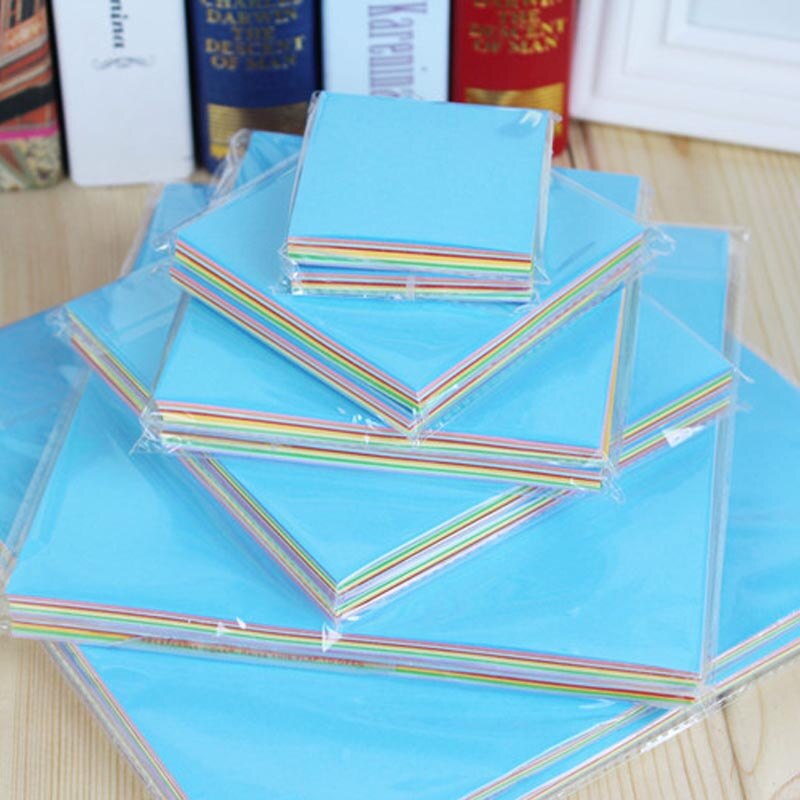 100 pièces carré Origami papier Double côtés solide couleur pliage papier multicolore enfants à la main bricolage Scrapbooking artisanat décor