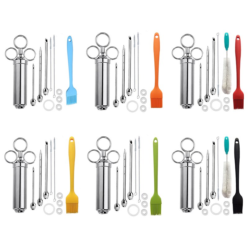 Vlees Injector Rvs Marinade Flavour Voedsel Barbecue Kits Duurzaam 2020ing