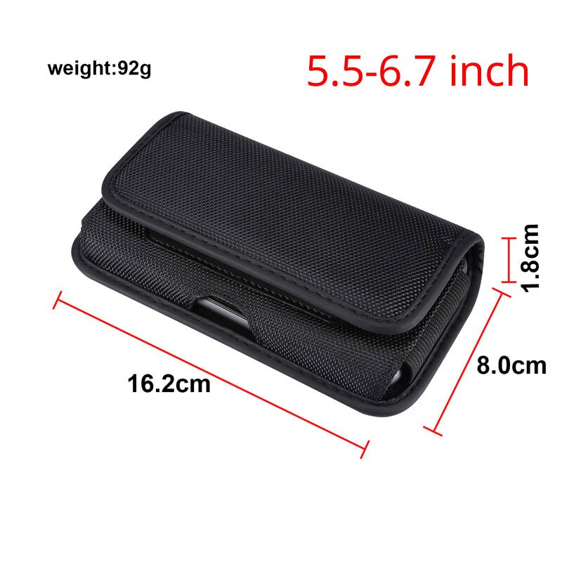 4.7-7.2inch Mobile Phone Waist Bag for Samsung s20 ultra S10E S9 S8plus Holster Belt Clip Pouch for iPhone12 11 pro X XS MAX 7 8: 5.5-6.7 inch