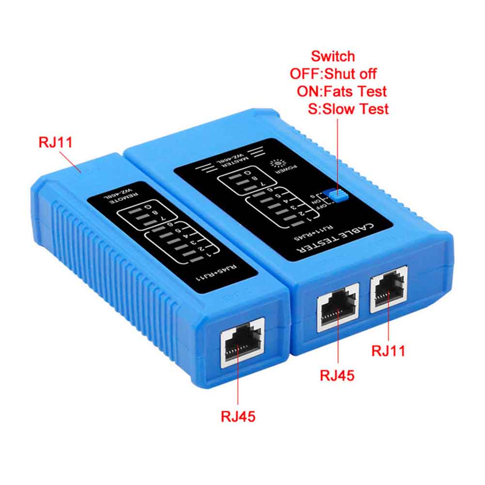 Battery Powered Multifunctional Wide Use Network Cable Tester Micro Interface Detection Repair Tool Ethernet Lan Wiring Problem