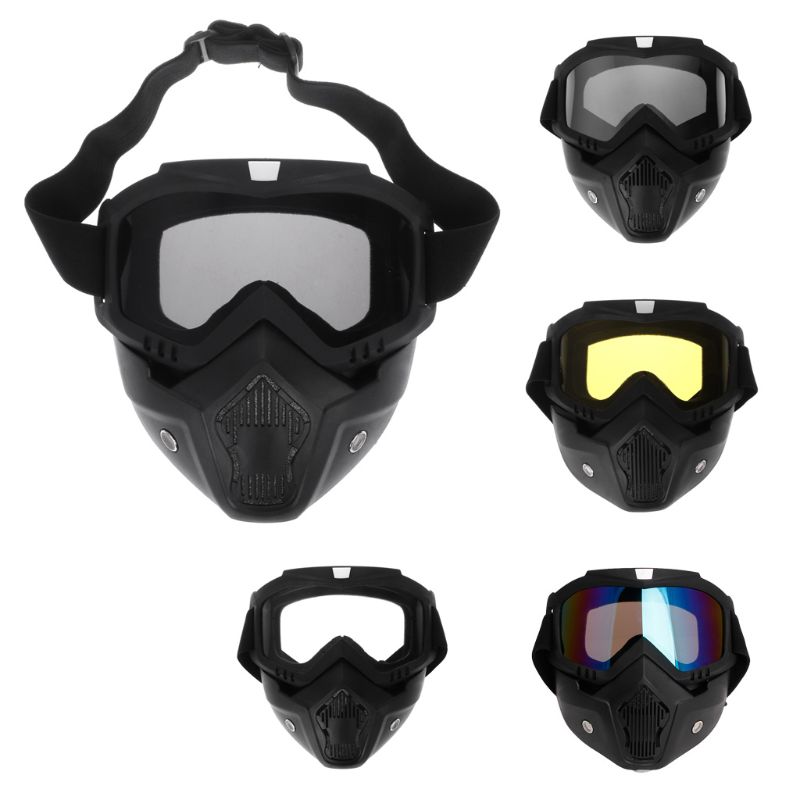 Motocross Goggles Dust Mask Face Glasses With Detachable Motorcycle Glasses Motorcycle Parts