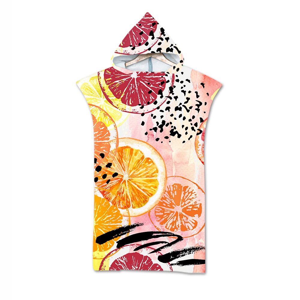 Blätter Druck Mikrofaser Strand Handtuch Kleid Mit Kapuze Kleid Poncho Schlecht Handtuch Bademantel Beachwear de plage Für Erwachsene Schwimmen Strand Surfen: 14