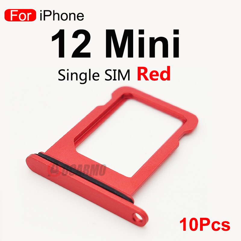 Aocarmo 10 sztuk/partia Sim taca uchwyt dla iPhone 12 mini mini gniazdo karty SIM taca uchwyt adapter gniazdo części zamienne