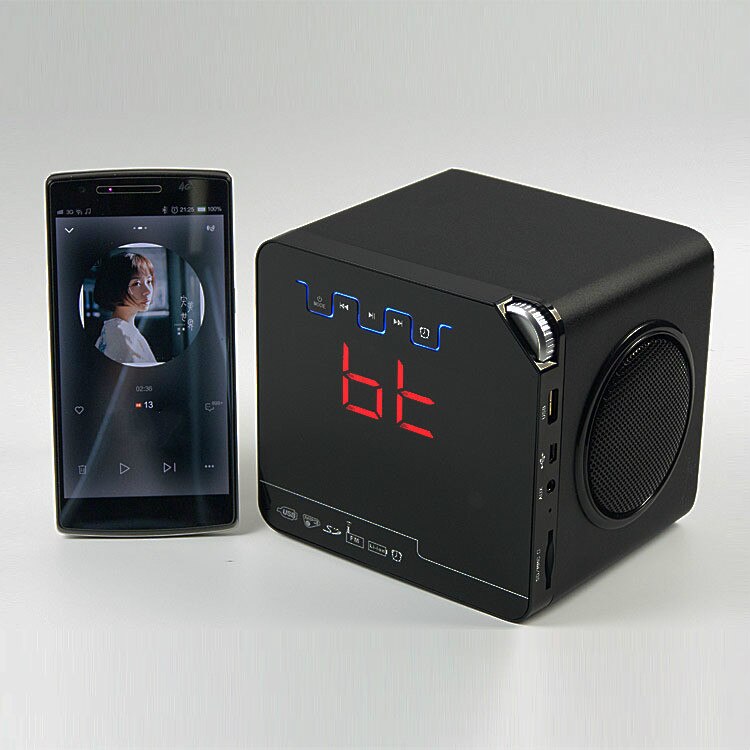 Telefon Fernbedienung Wecker Holz Bluetooth Lautsprecher Drahtlose Mp3 FM Radio Schreibtisch Uhr Heimat Büro Dekor hoch-Ende