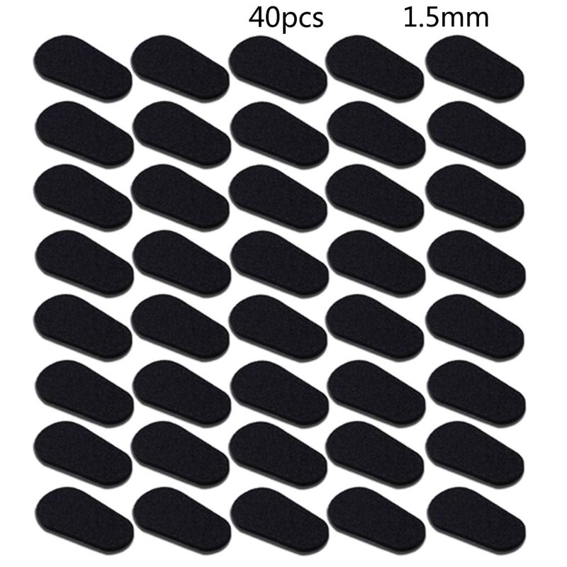 Plaquettes nasales en mousse souple autocollante, pour lunettes, antidérapantes, sans maquillage, 40 pièces, Jy06 21: -BK-C2