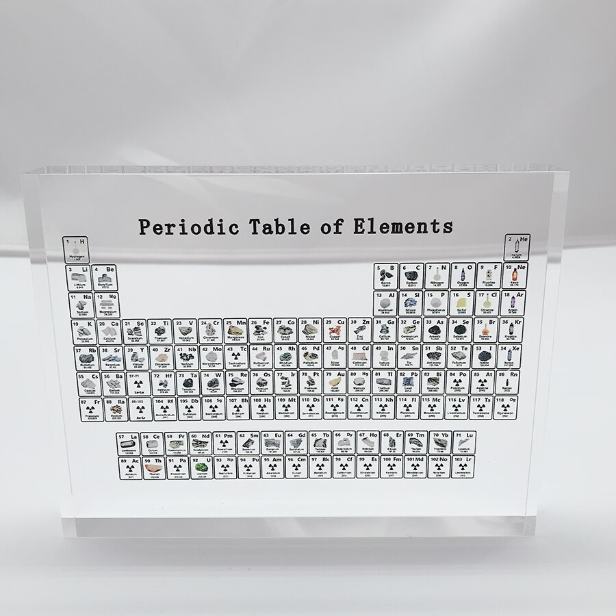 Printing Acrylic Periodic Table Display Kids Teaching tool Birthday Chemical Element Frame Decoration Crafts