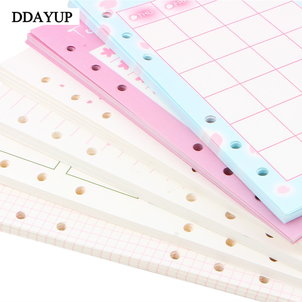 Cute Cherry blossom Series Notebook Filler Papers A5/A6 Color Diary Planner Filler Paper Stationery