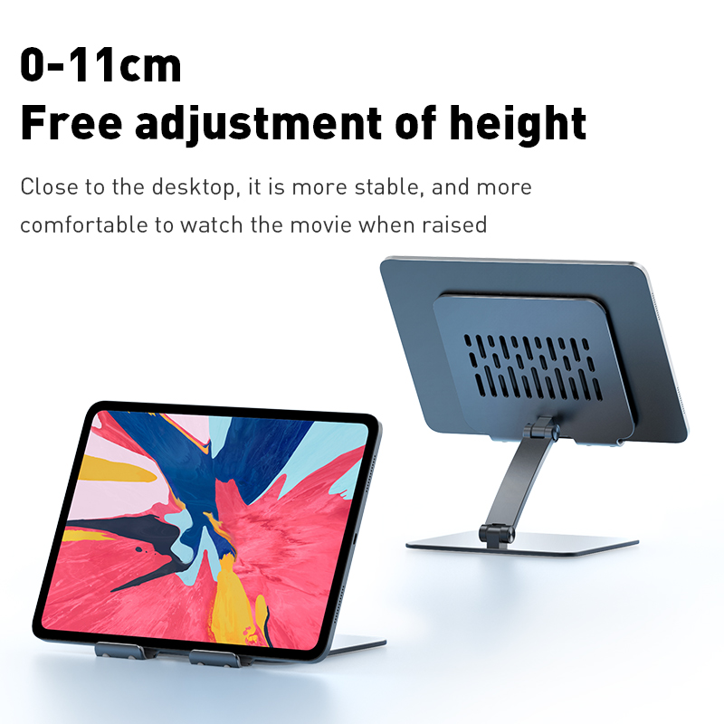 Hagibis nettbrettstativ ipadstativ justerbar sammenleggbar høydeholder aluminium til ipad pro 9.7, 10.5, 12.9 luft mini tennebryter