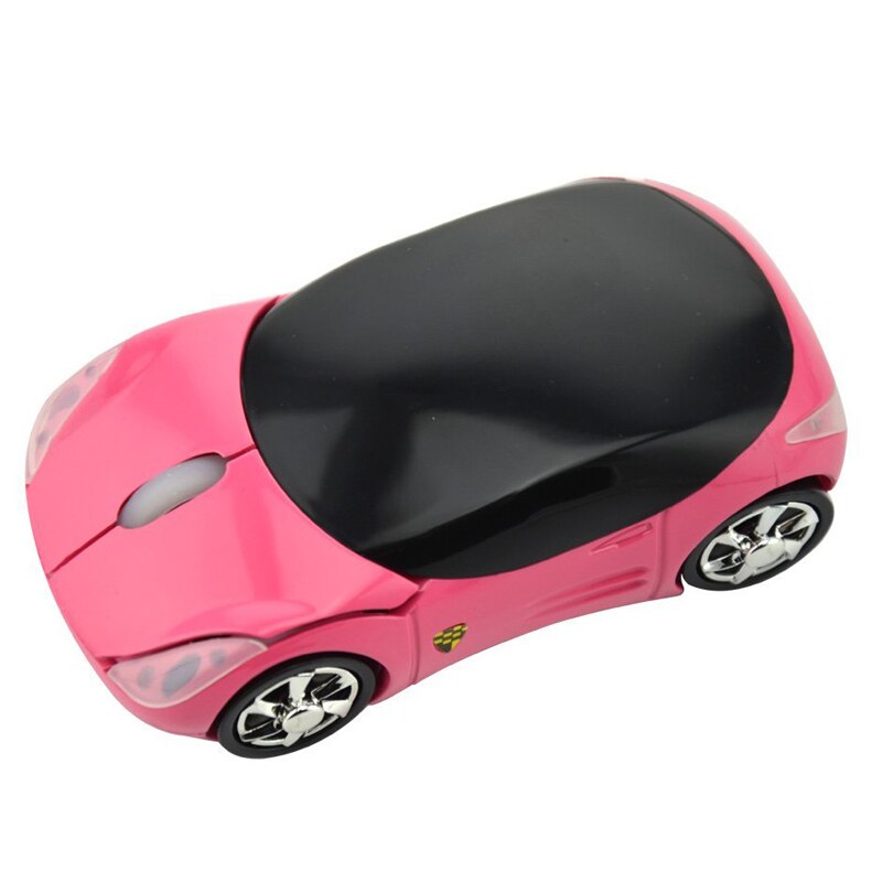XQ – souris optique sans fil 2.4Ghz pour ordinateur Portable, accessoire de jeu, de luxe, en forme de voiture, pour PC et Portable: pink
