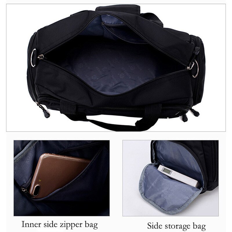SNUGUG Men&#39;s Sports Gym Bags Cylinder One Shoulder Sport Bag Female Travel Bags Nylon Waterproof Dnylon Water Pouch Package