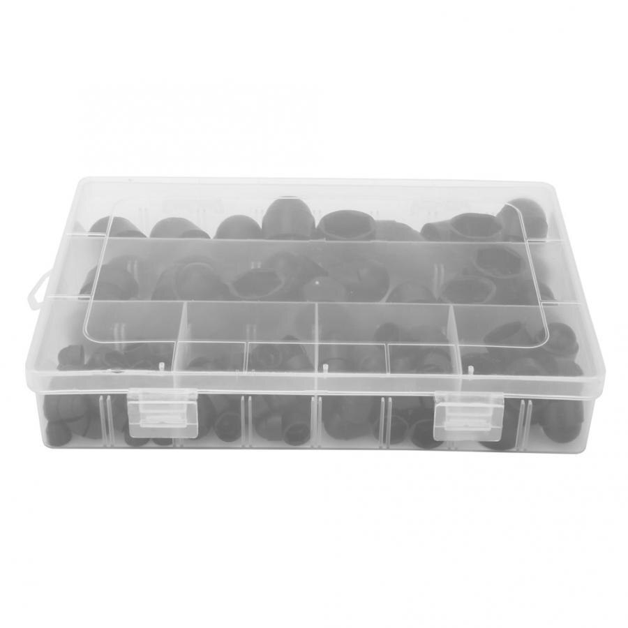 145pcs/box Rubber Dome Nut Kit M5 M6 M8 M10 M12 Hex Nut Cap Hardware Fasteners