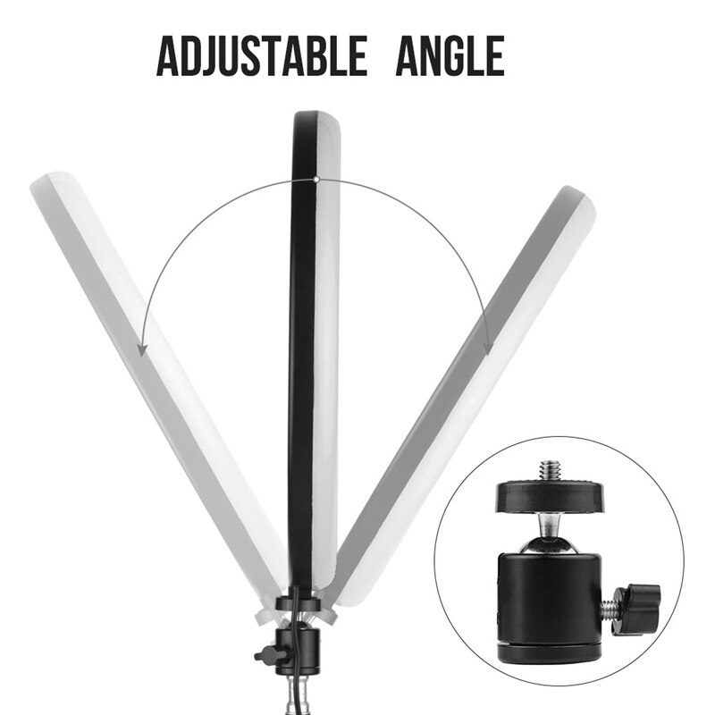 Led Ring Light Rgb Colorful Dimmable USB Ring Light for Live Video 10 Inches / 26cm with Phone Clip