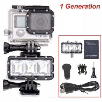 Duiken Led Flash Light Onderwater Video Lamp Voor Gopro Hero 8 7 6 Hero 5 4 4S 3 Voor xiaomi Yi 4K Sjcam SJ4000 SJ6 Mijia Eken H9: 1 Generation Light