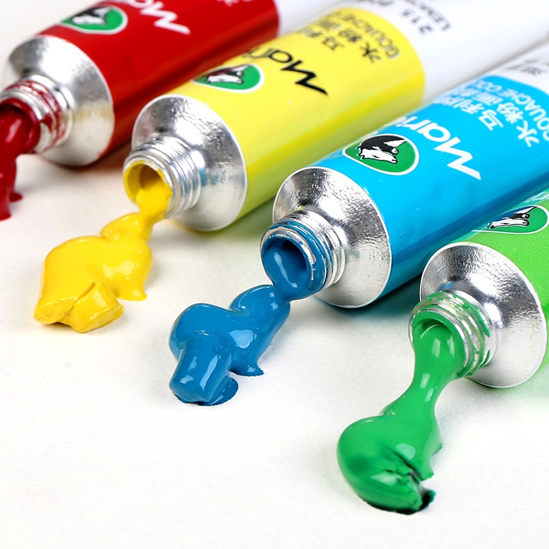 Gouache Painting Paint Set Transparent 12ML Gouache Pigment For Artist School Student