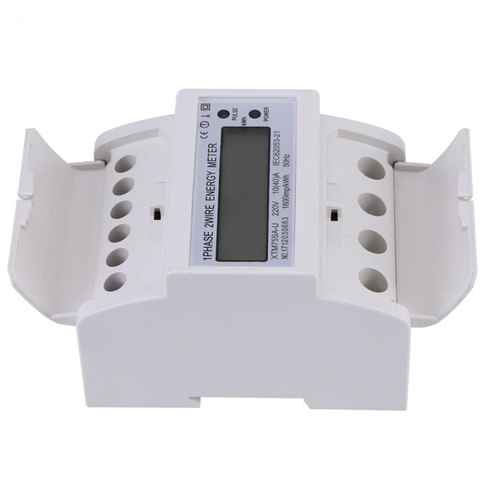Digitaalinen  ac 220v 10(40a)  din-rail mittari sähkömittari digitaalinen lcd yksivaiheinen elektroninen kwh sähkömittari