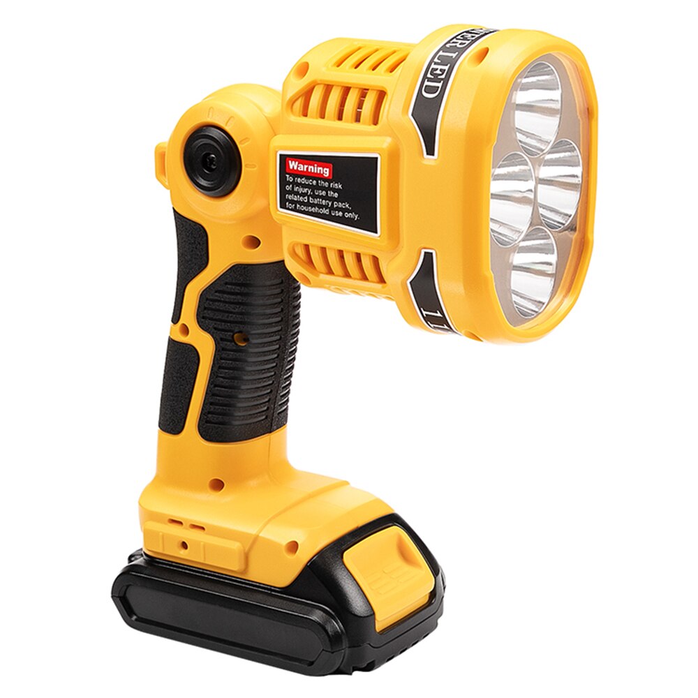 WAKYME LED sans fil torche travail lumière Camping lanterne lampe de poche Portable lampe à main projecteur extérieur pour Dewalt DCL040N 18V