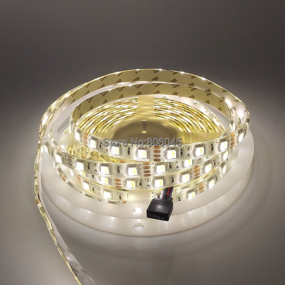 5m DC 12V 24V Dual White 5050 / 5025 LED Strip Flexible Tape, CW/WW Dual Color in 1 Chip Color Temperature Adjustable CCT Strip