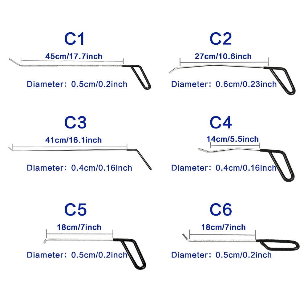 pdr Automotive Paintless Dent Repair Removal Tools Puller Kits Hail Repair Tools PDR Hooks Rods Wedge Pump Tap Down Pen