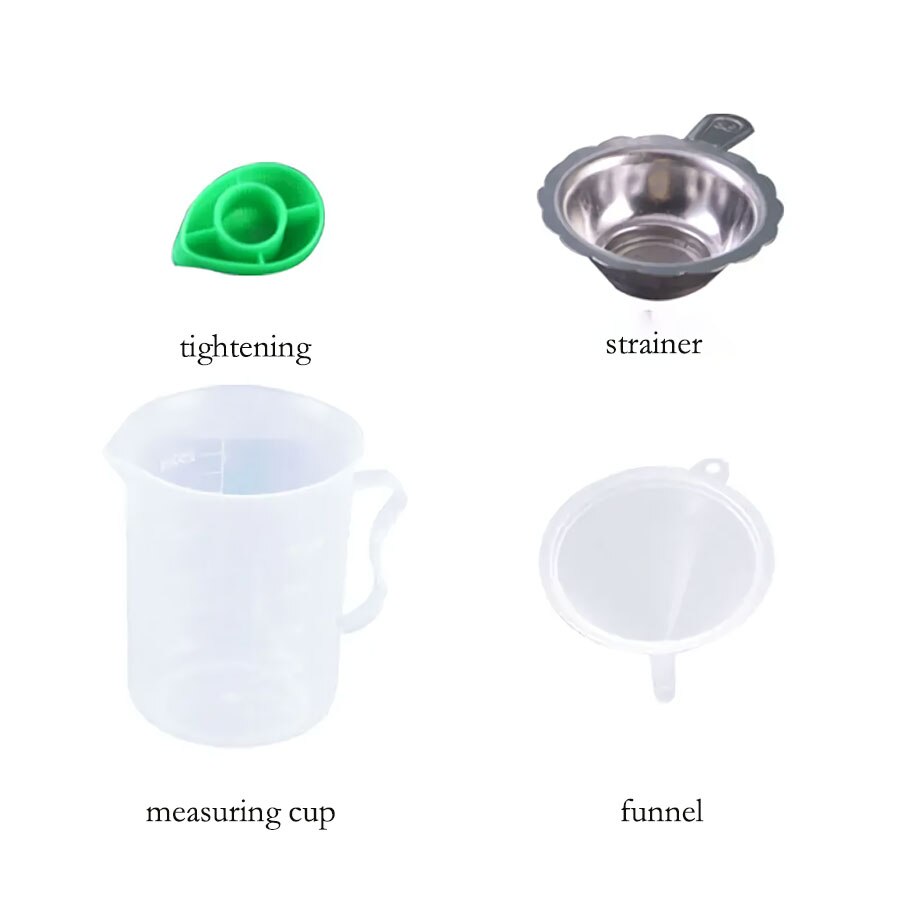 Funnel transfer perfume Liquid Plastic Filter Funnel Plastic Graduated Measuring Cup Liquid Container Measuring cup funnel set