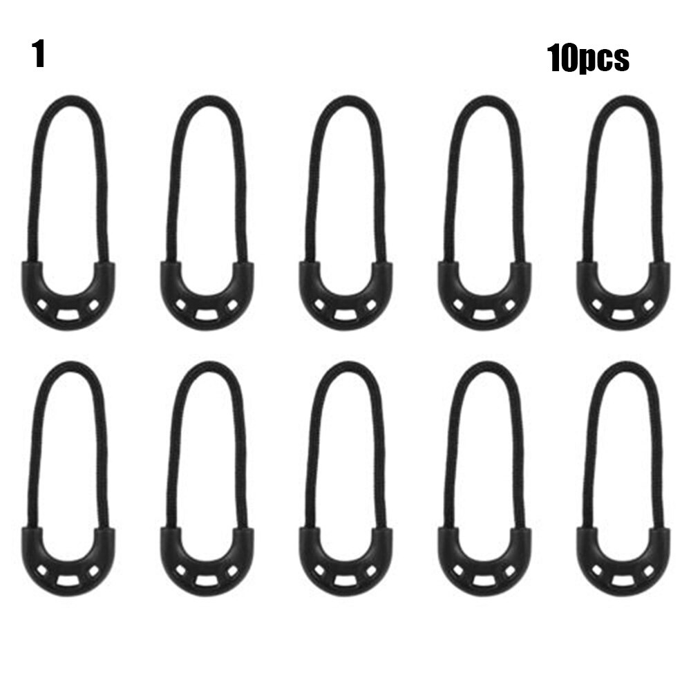 Clothing Bags Clip Buckle Suitcase Tent Backpack Ends Lock Zips Cord Rope Pullers Zip Puller Replacement Zipper Pull: -10pcs style 1