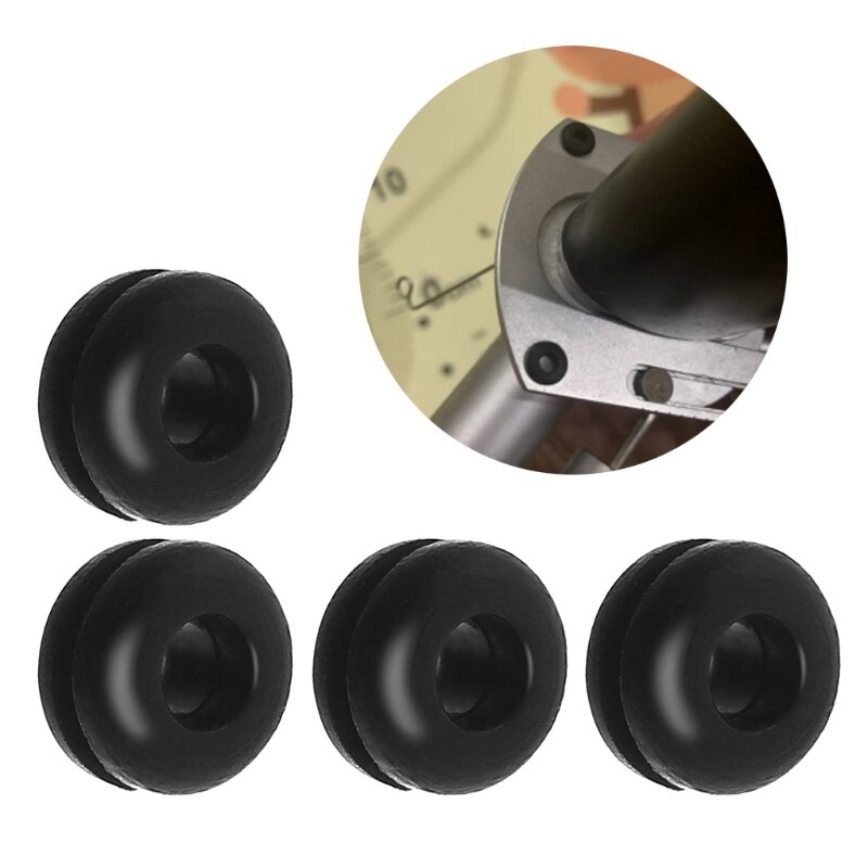 4pcs Bedplate Grommets BLACK Rubber Compatible With SME- 3009 3012 SME- 3009 3012 Base Plate Grommets