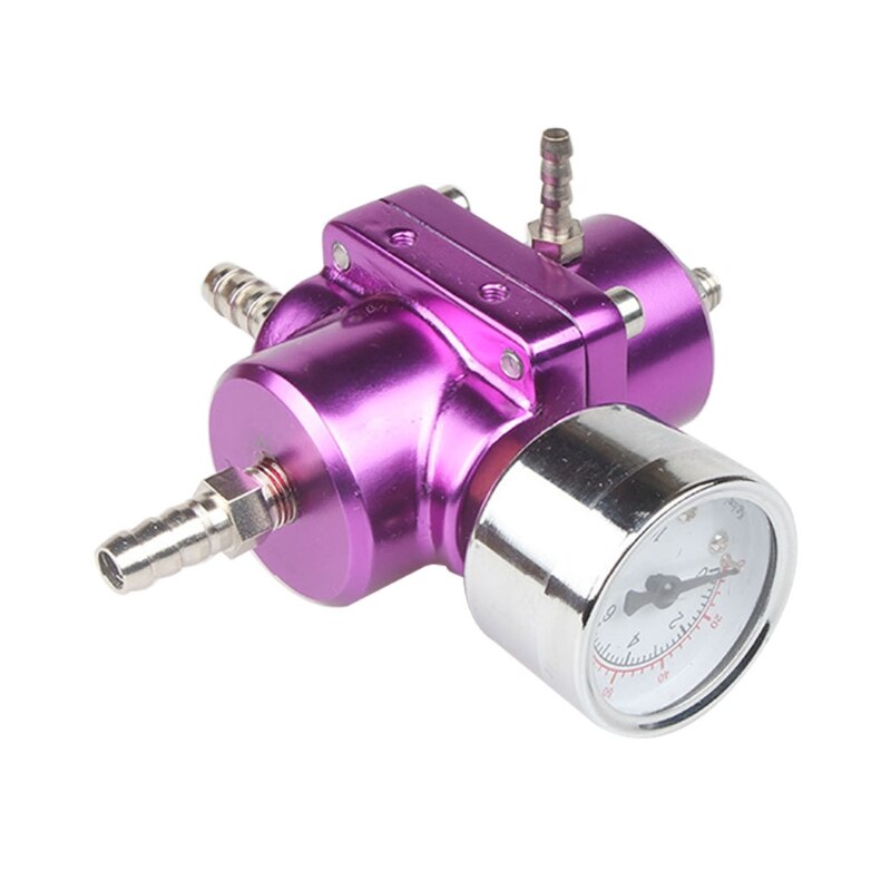EPMAN-jdm Universal 0-140 PSI Adjustable Fuel Pressure Regulator FPR /Gauge Red Blue Silver Black EP-FPR003: Purple