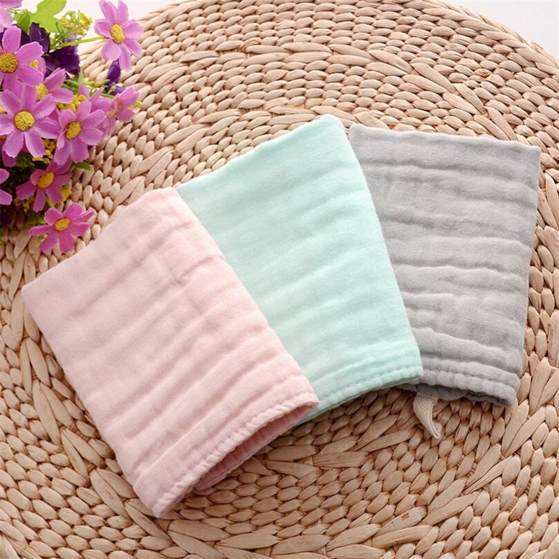 30*30cm seersucker tyg bomull baby ansikte handduk bubbel tyg saliv handdukar bebis matnings tyg baby haklappar rap handduk