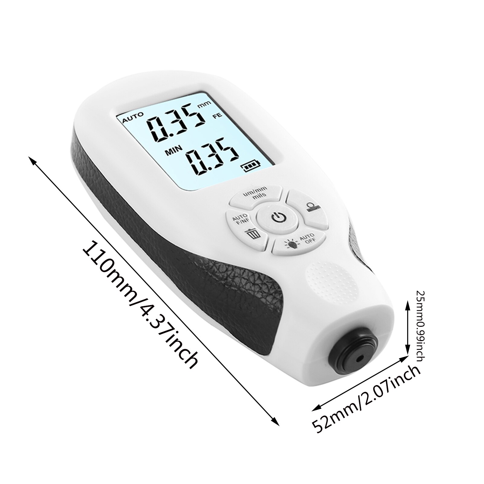 HW-300 Digital Thickness Gauge Meter Ultrasonic Film Mini Car Coating Measuring Tools High Precision Automotive Paint DFT Meter