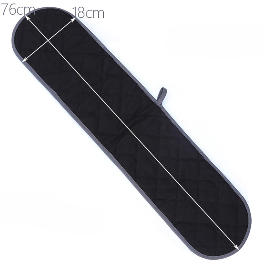 Padded Heat Oven Gloves Resistant Kitchen Cotton Potholders Mitts Black