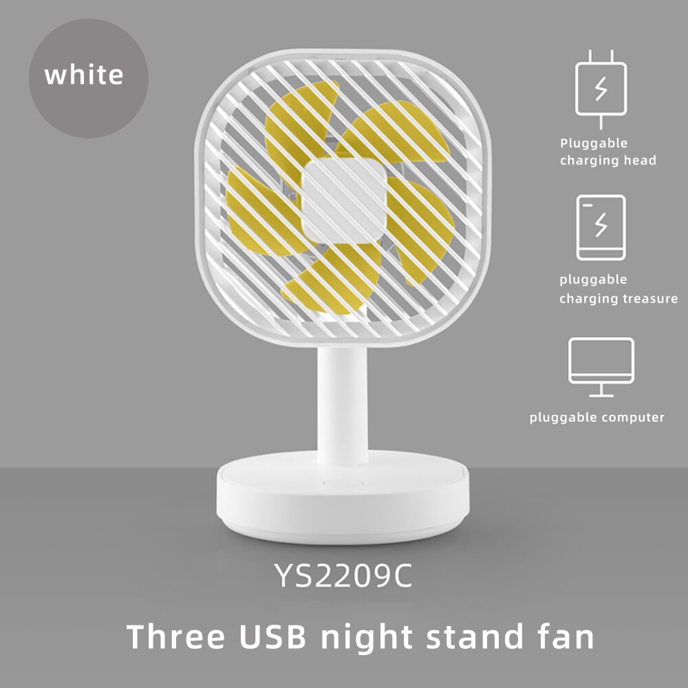 Summer mini Fan USB Charging with Led Night Light Desk Fan Portable ajustment small Fan Charging Office for Outdoor Travel Home