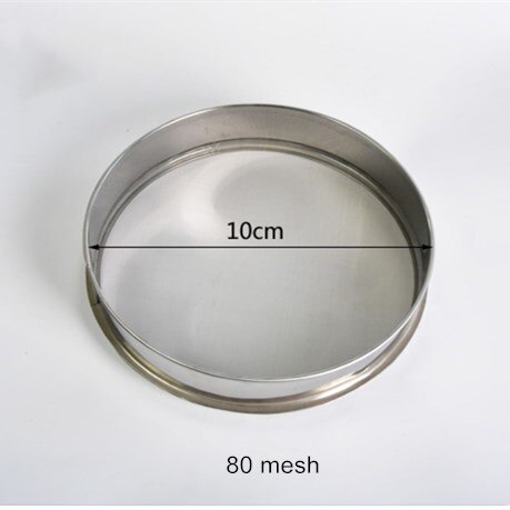Pottery Art Stainless Steel Glaze Filter Sieving Screen Ceramic Glaze Slurry Sieve Mesh Pigment Mud Filter Polymer Clay Tools: 10cm 80mesh