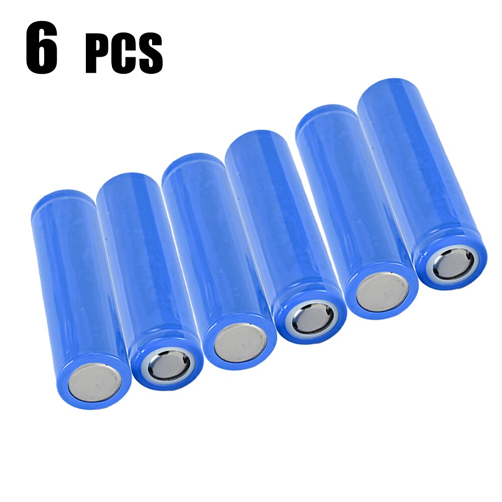 3.7V 18650 Lithium Battery 1800mAh Li-ion Rechargeable Batteries 100% Original Full Capacity For Small Fan Flashlight: 6 PCS 1800mAh