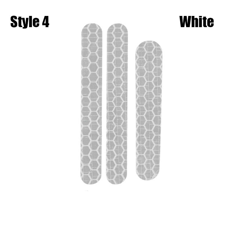 Autocollant pour Scooter électrique Xiaomi &amp; Mijia M365 M365Pro, étiquettes lumineuses réfléchissantes, bande d'avertissement pour cyclisme, pièces détachées: White-4