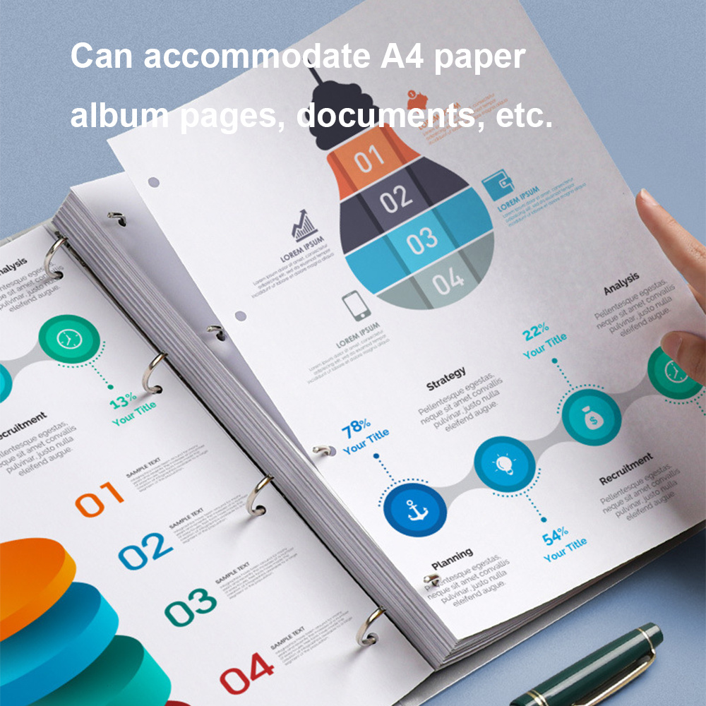 A4 2 4 D Ringband Organisator Clear Map Documenten Transparantie Hervulbare Fotoalbum Cover Photocards Ring Notebook Tekening